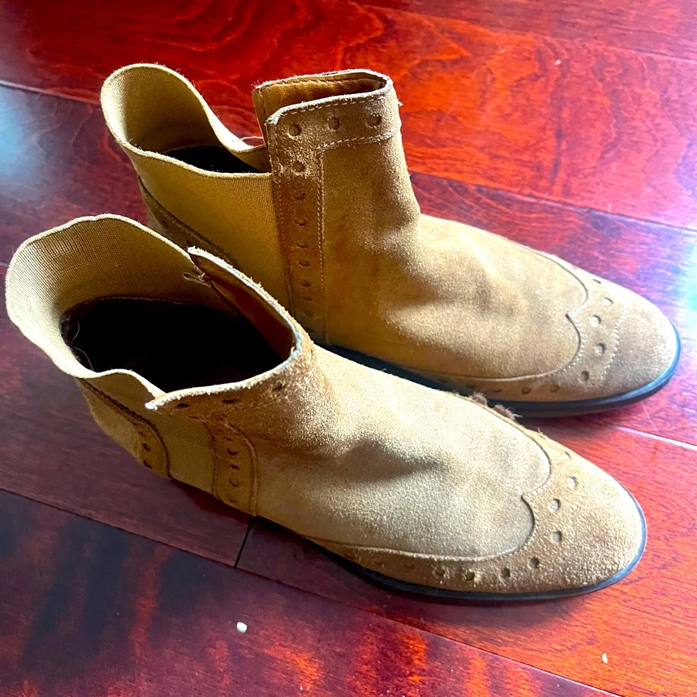 Beautiful Zara Basic Ankle Suede Boot - image 4